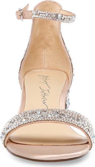 BETSEY JOHNSONキラキララインストーン*エレガント*サンダルMari Betsey Johnson Mari Crystal Ankle Strap Sandal (Women