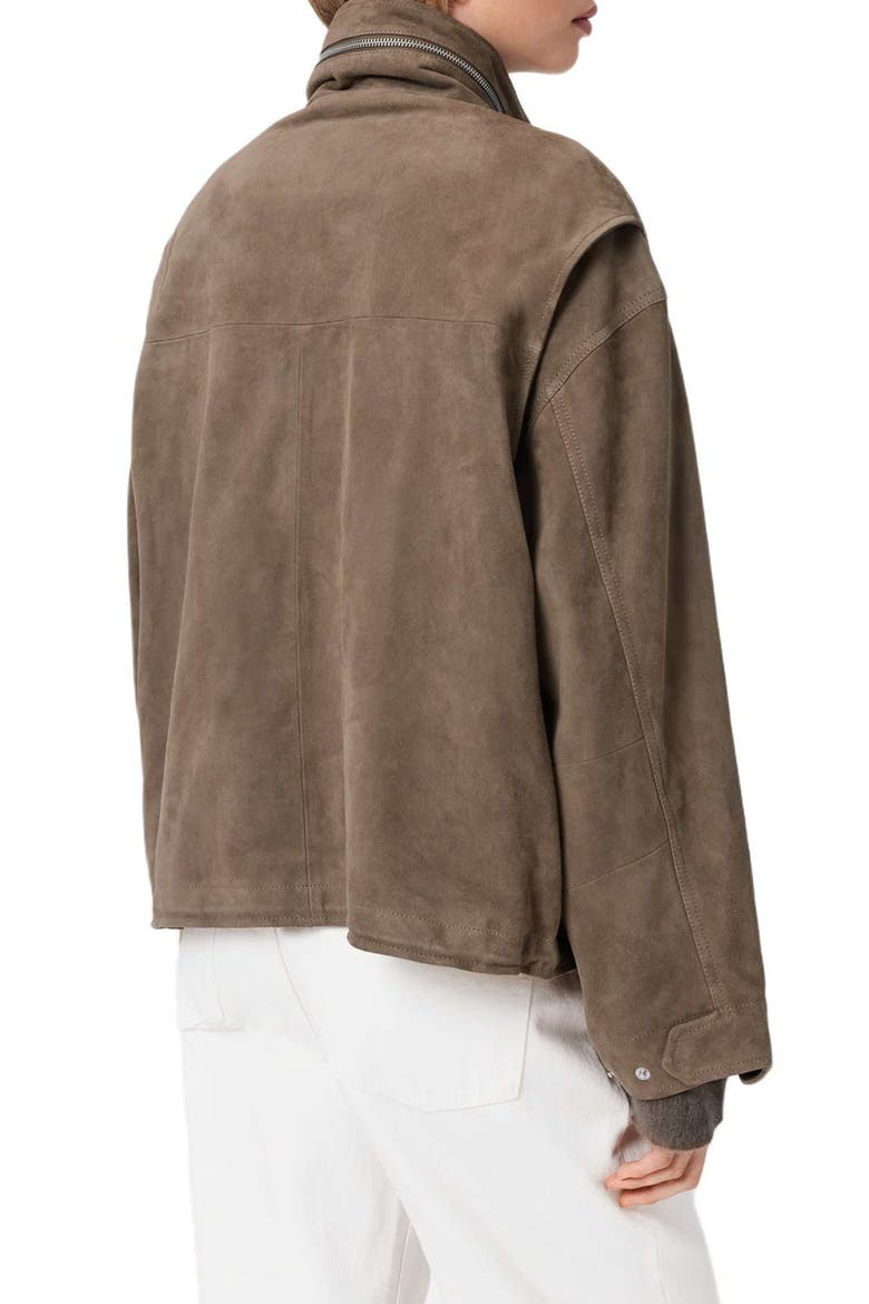 Clay Suede Jacket, Alternate, color, WALNUT BROWN