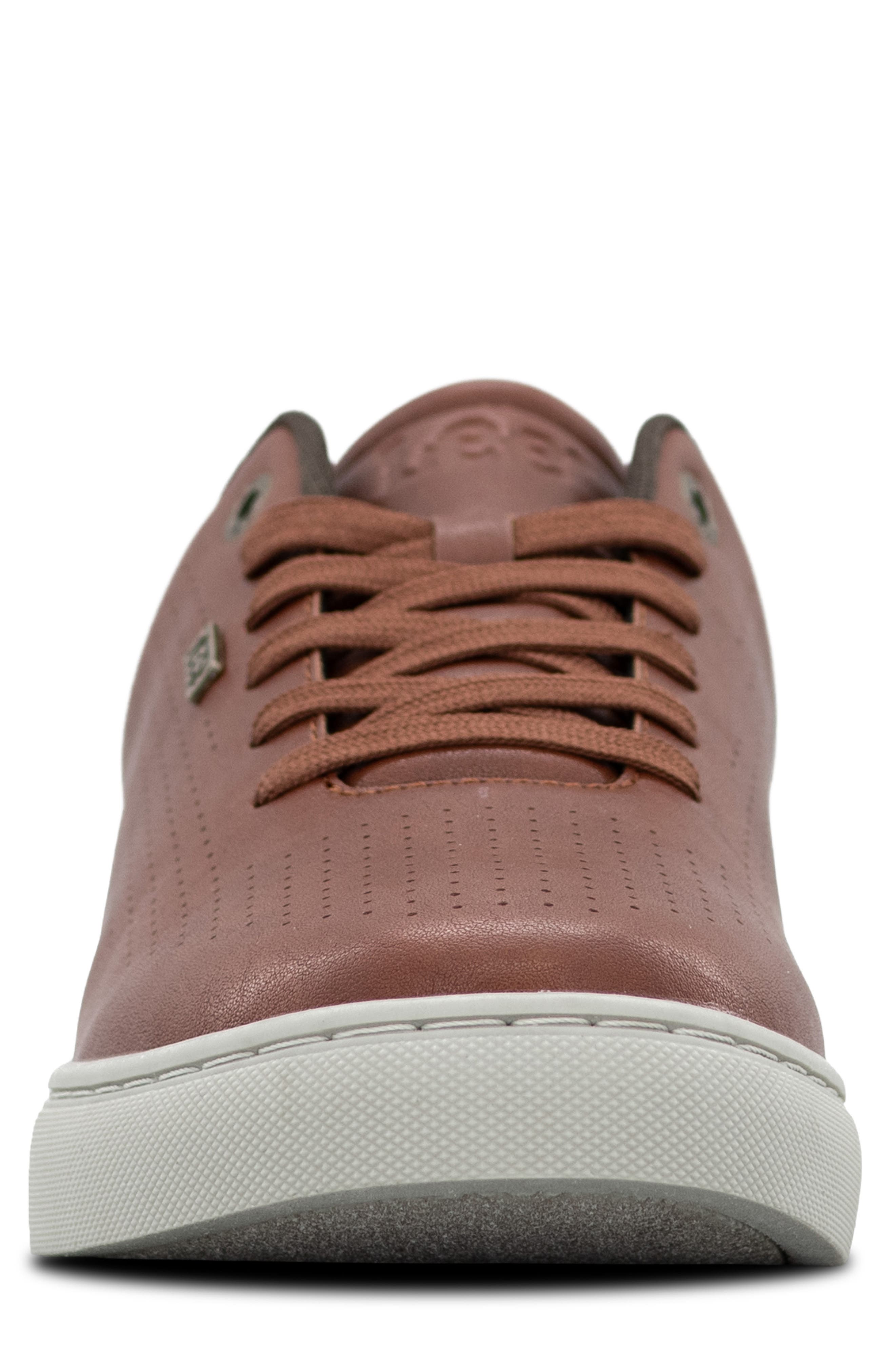Lennon Faux Leather Sneaker, Alternate, color, RUSTIC TAN/ ESPRESSO/ PUTTY