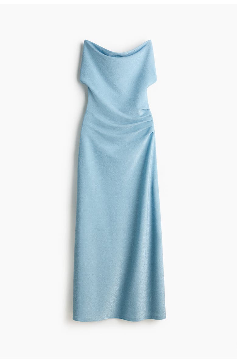 H&M Glittery Halterneck Dress, Main, color, Light Blue