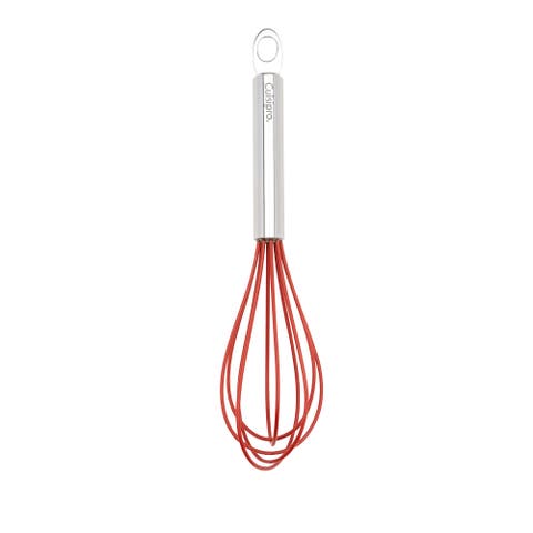 8-Inch Stainless Steel and Silicone Egg Whisk