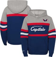 Mitchell & Ness Youth Mitchell & Ness Navy Washington Capitals Head Coach Pullover Hoodie