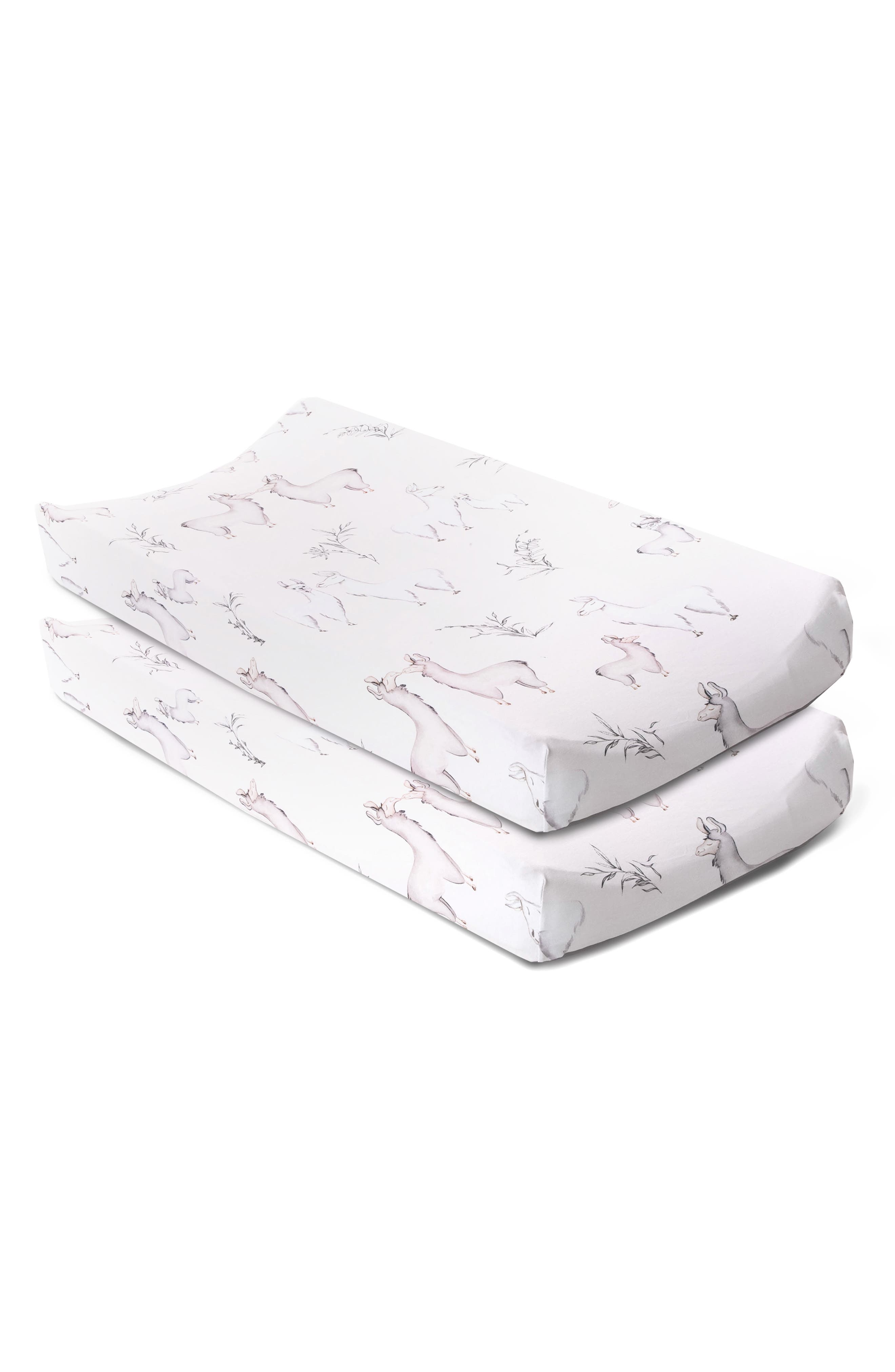 Oilo Llama Print Pack of 2 Changing Pad Covers 