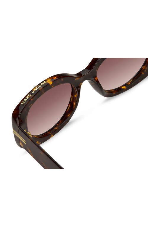 Marc Jacobs 56mm Gradient Rectangular Sunglasses In Brown