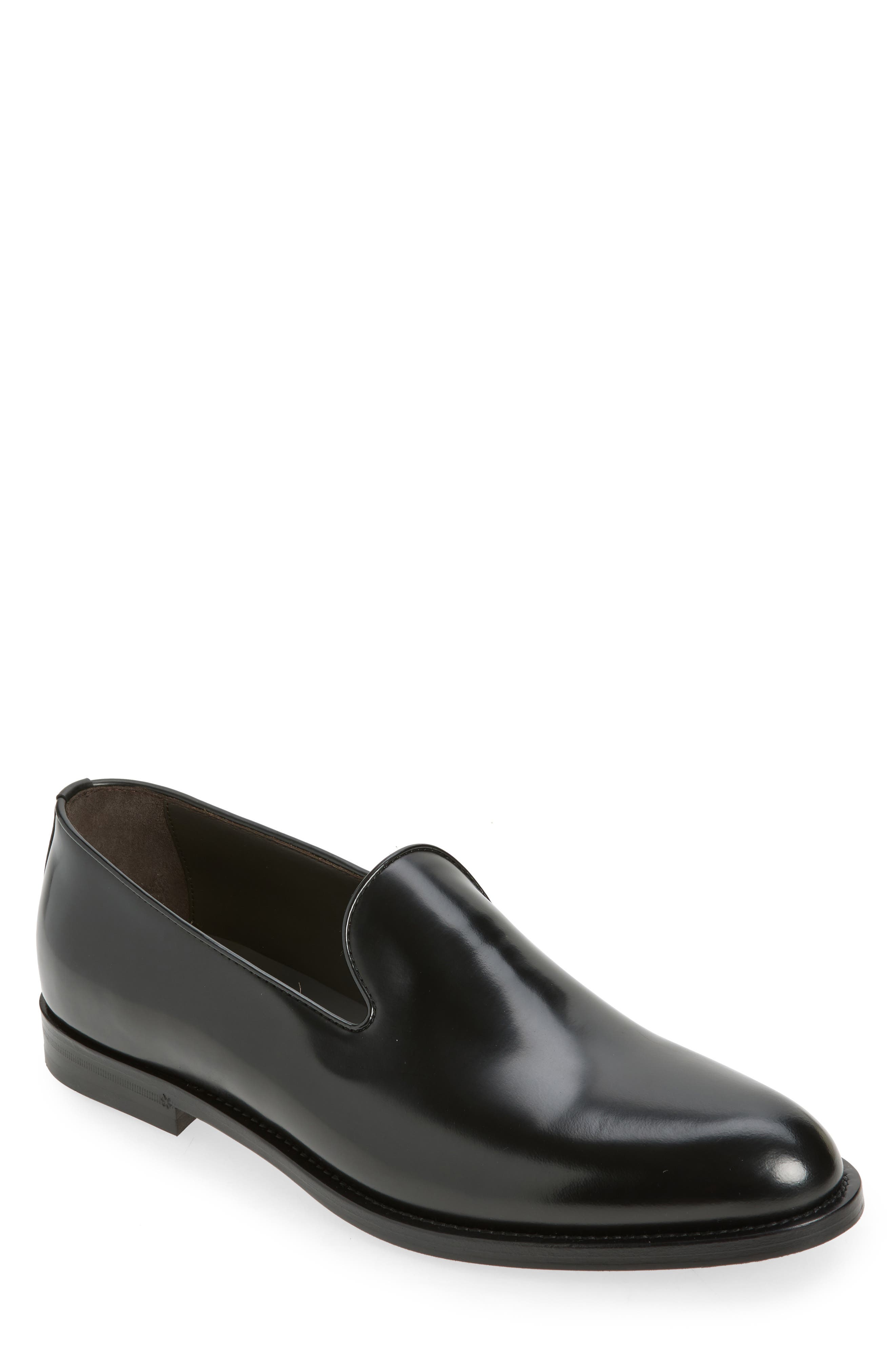Leather Venetian Loafer, Main, color, C101 BLACK