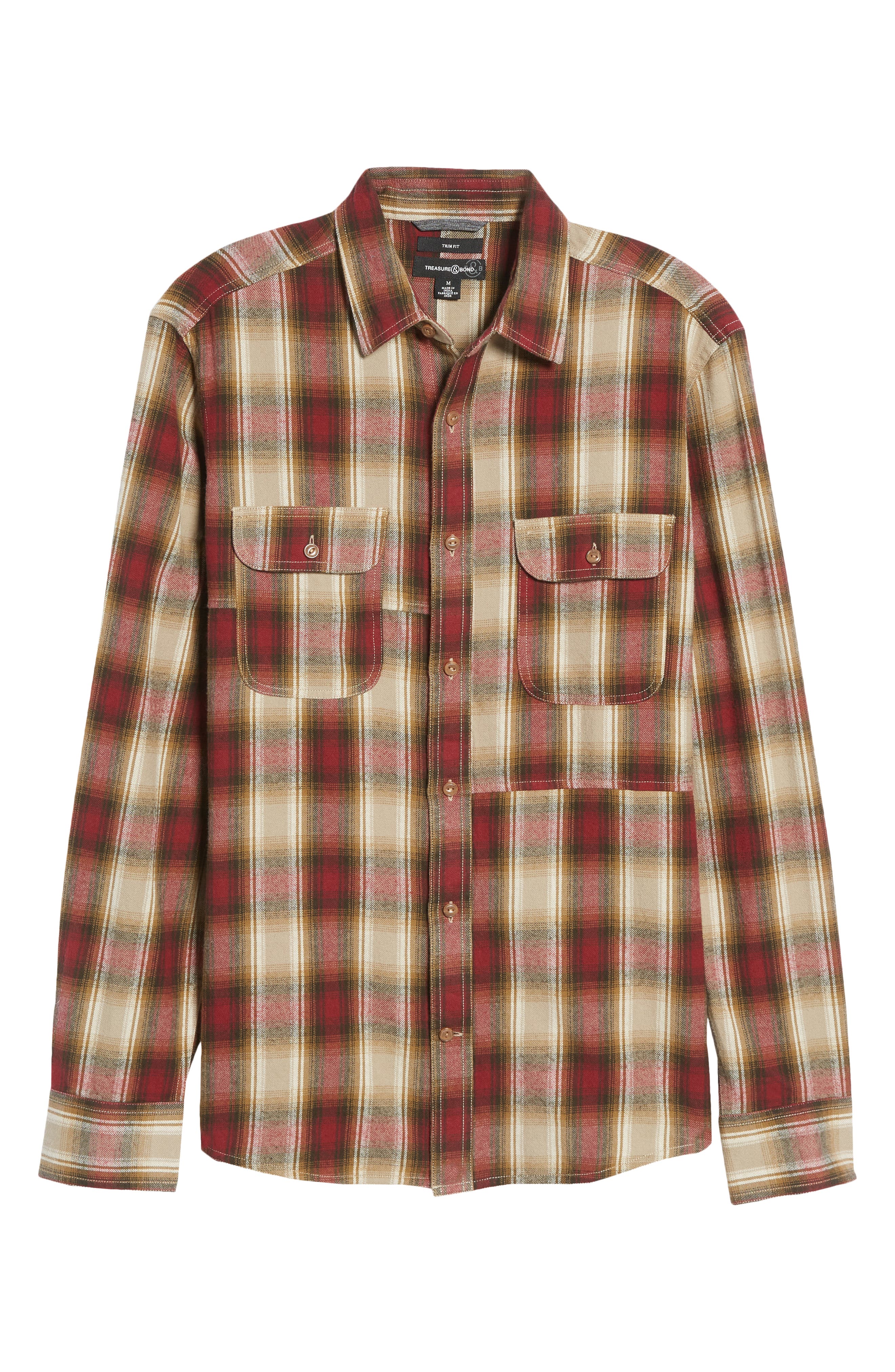 Treasure & Bond Patchwork Button-Up Shirt (Men) | Nordstromrack
