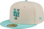 New Era Men's New Era Light Beige/Turquoise New York Mets Two-Tone Color Pack 59FIFTY Fitted Hat