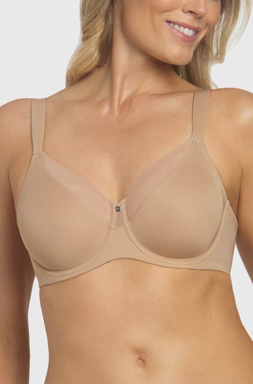 Dominique Intimates Mallory Smoothing Underwire Minimizer Bra In Brown