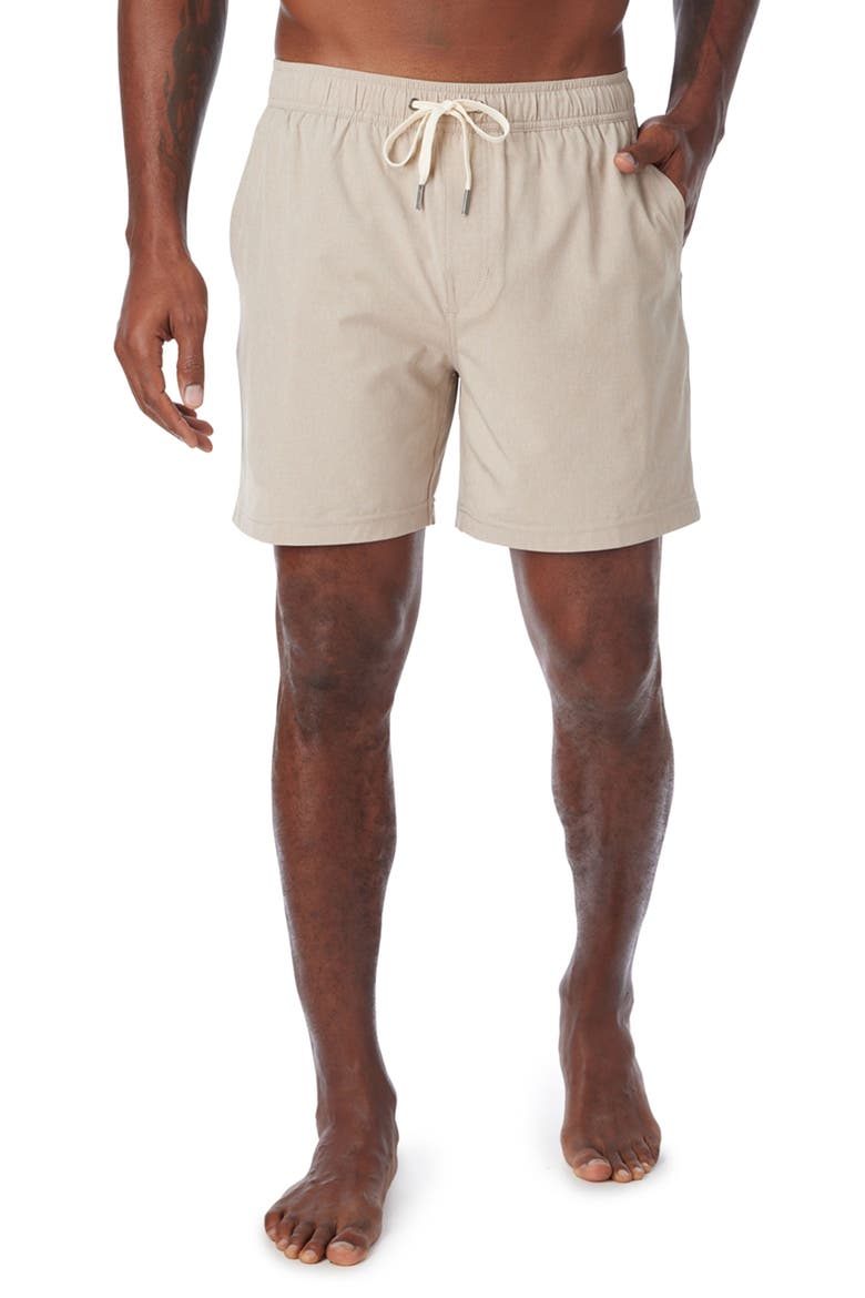One Water Repellent Hybrid Shorts, Alternate, color, KHAKI