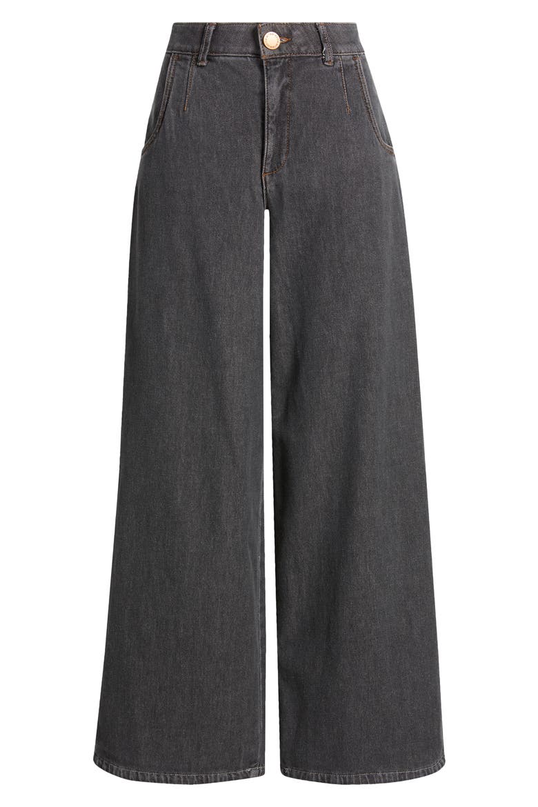 Whitney 'Ab'Solution Skyrise Wide Leg Ankle Jeans, Alternate, color, GREY