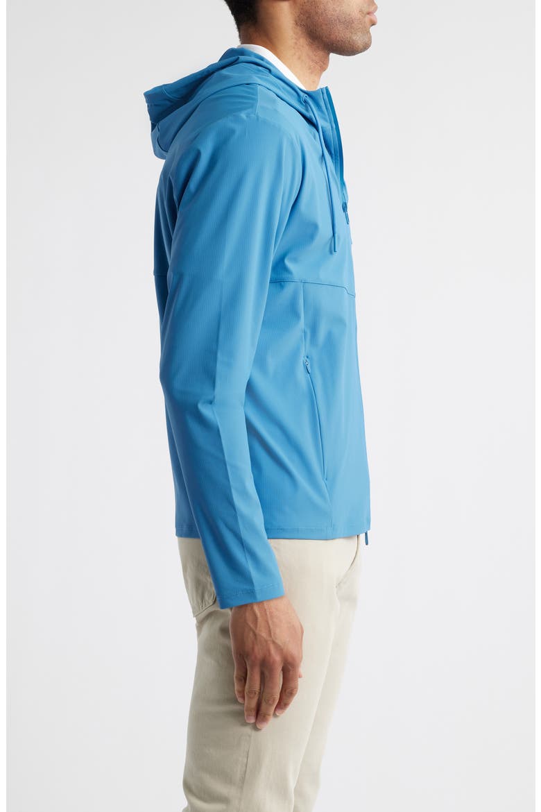 Marshal Stretch Nylon Hooded Jacket, Alternate, color, BARRELS BLUE
