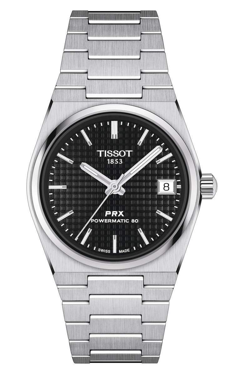 Tissot PRX Powermatic 80 Bracelet Watch, 35mm, Main, color, Grey