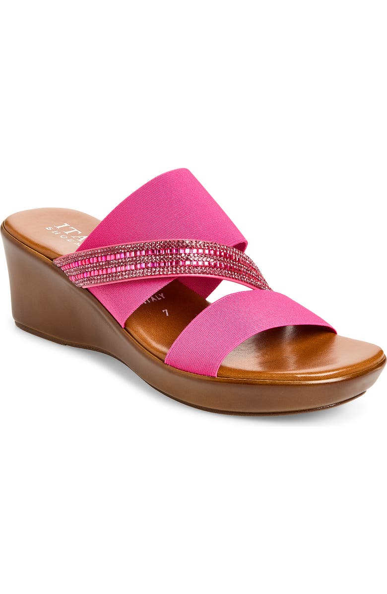 ITALIAN SHOEMAKERS Boom Wedge Sandal, Main, color, Fuchsia
