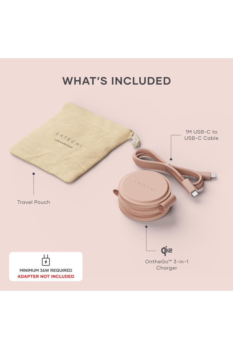 OntheGo 3 in 1 Charger, Alternate, color, Desert Rose