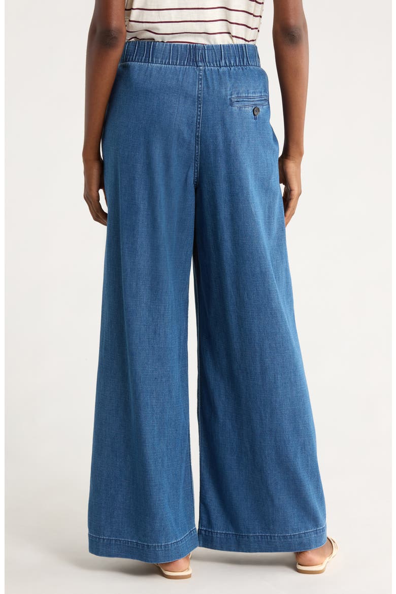 Allison Pull-On Wide Leg Denim Pants, Alternate, color, MEDIUM WASH