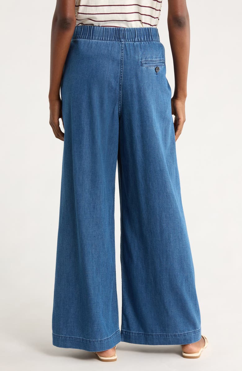 Marine Layer Allison Pull-On Wide Leg Denim Pants, Alternate, color, Medium Wash