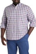 Oak Hill by DXL Big & Tall Medium Plaid Performance Sport Shirt