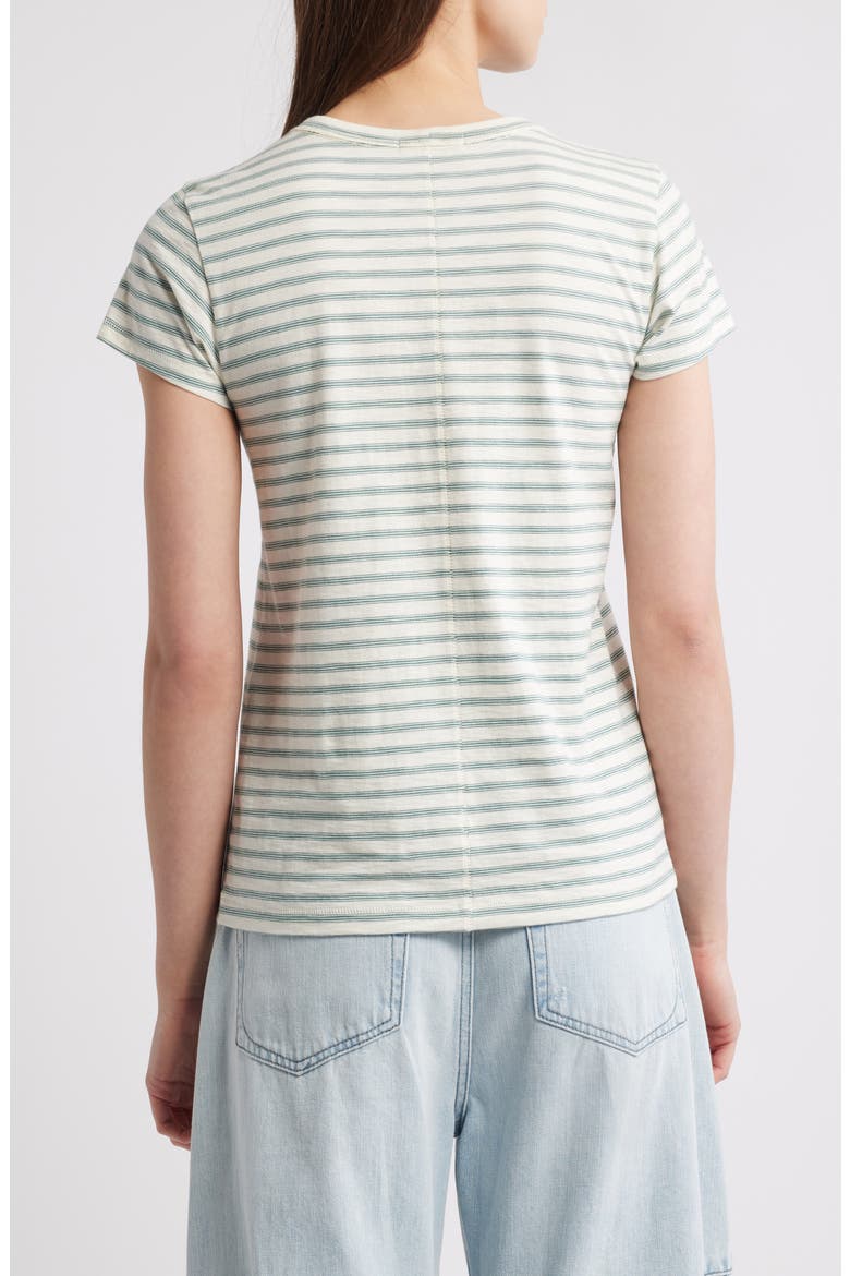 The Slub Stripe T-Shirt, Alternate, color, IVORYMULT