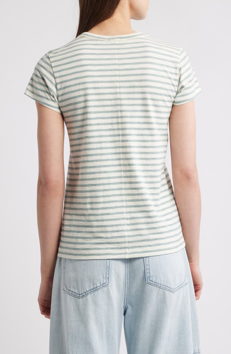rag & bone The Slub Stripe T-Shirt, Alternate, color, Ivorymult