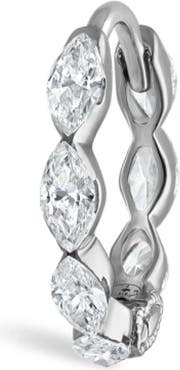 MARIA TASH Single Diamond Marquise Eternity Hoop Earring
