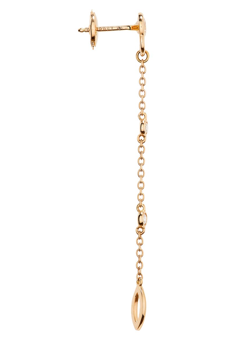 Pont de Art Lab Created Diamond Single Linear Drop Earring, Alternate, color, ROSE GOLD