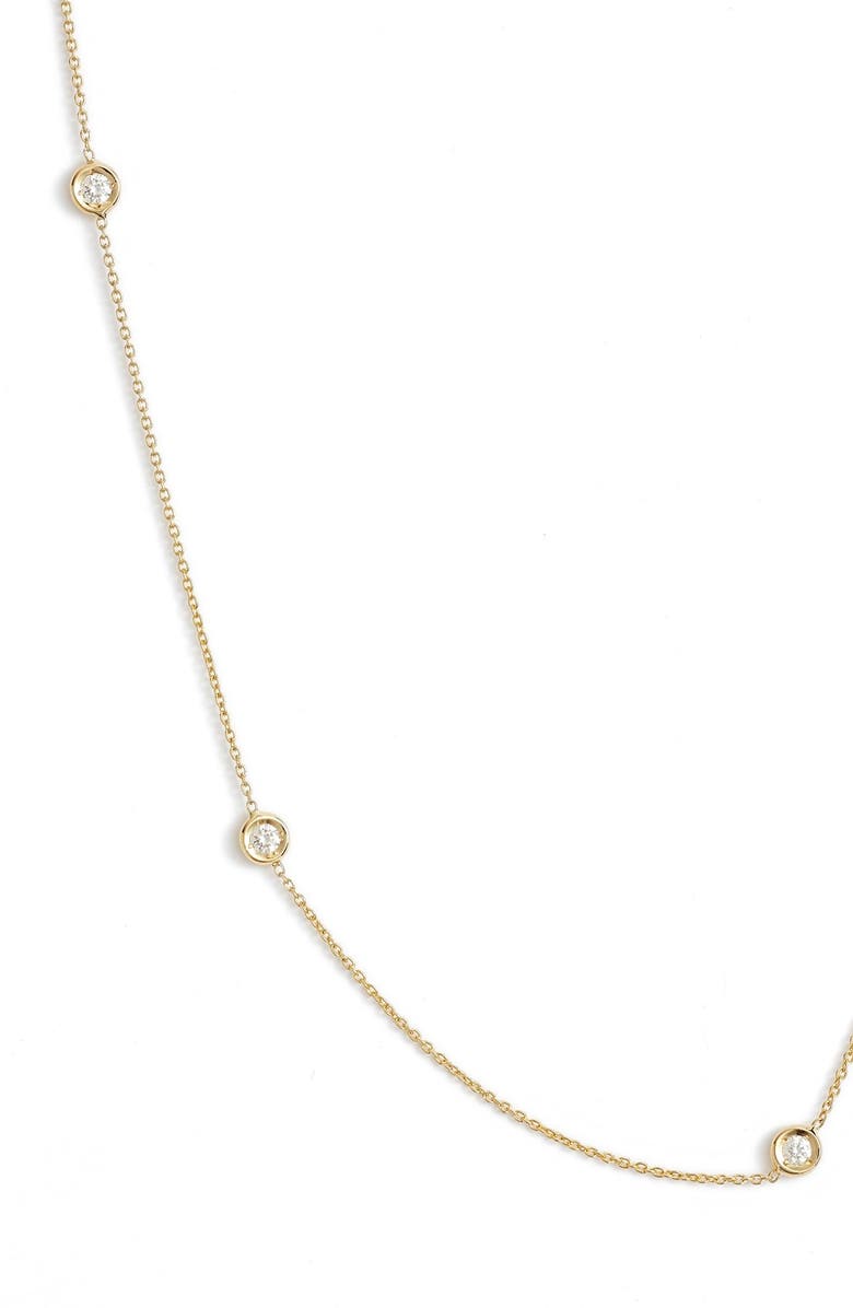 Roberto Coin Diamond Station Necklace, Alternate, color, White