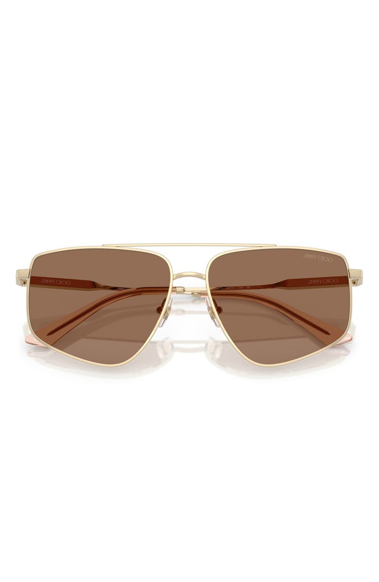 Jimmy Choo 58mm Pilot Sunglasses, Alternate, color,