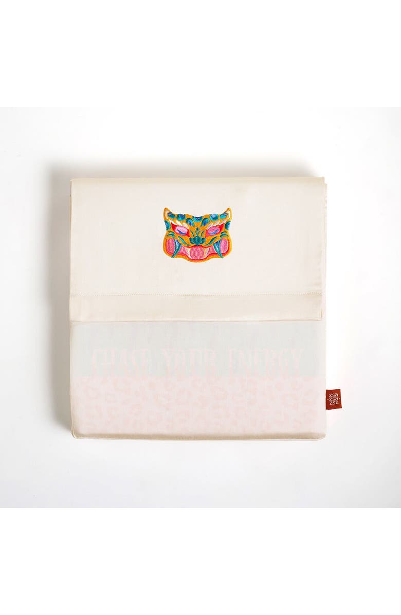 Zsa Zsa Zsu Lahor 300 Tc E.King Size 100% Cotton Satin Duvet Cover Set 102X87 In Maximalist, Alternate, color, Pink