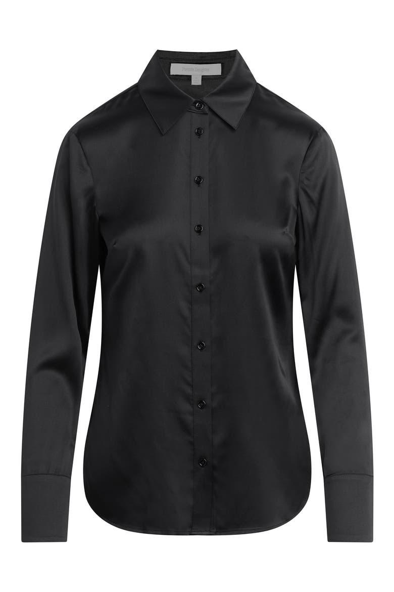 The Bailey Silk Blend Shirt, Alternate, color, BLACK