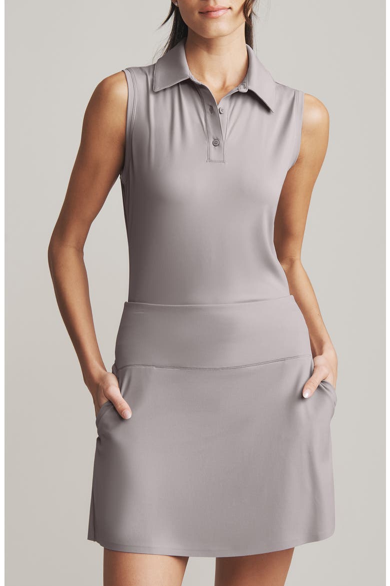 Course to Court Sleeveless Polo, Main, color, TAUPE MIST