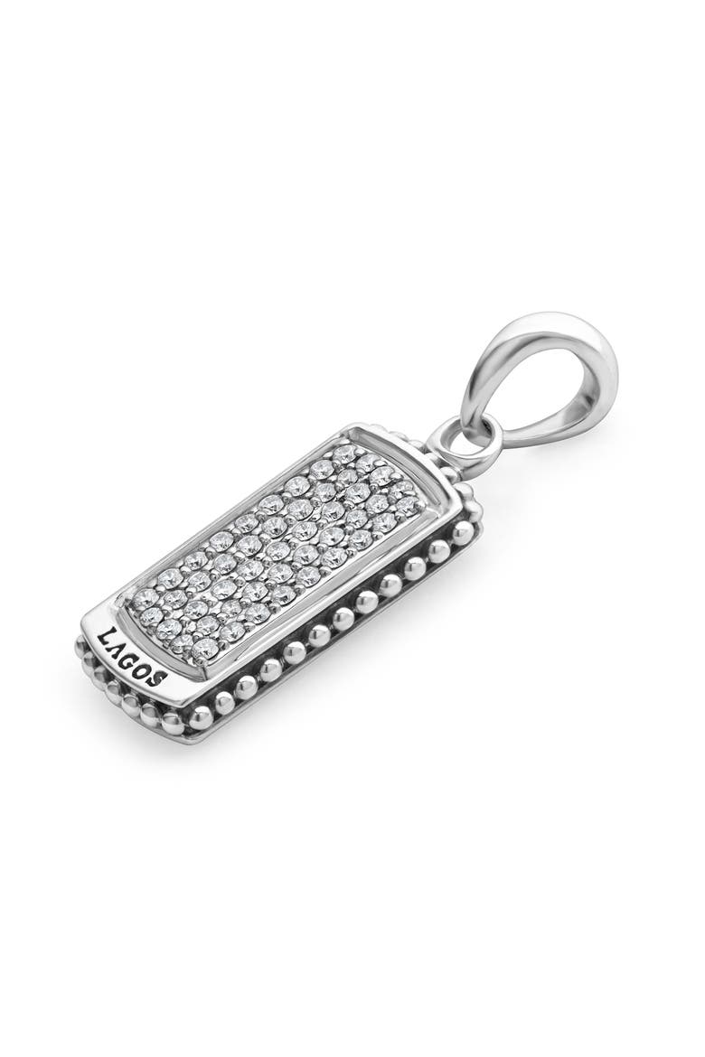 Men's Anthem Diamond Tag Amulet, Alternate, color, WHITE