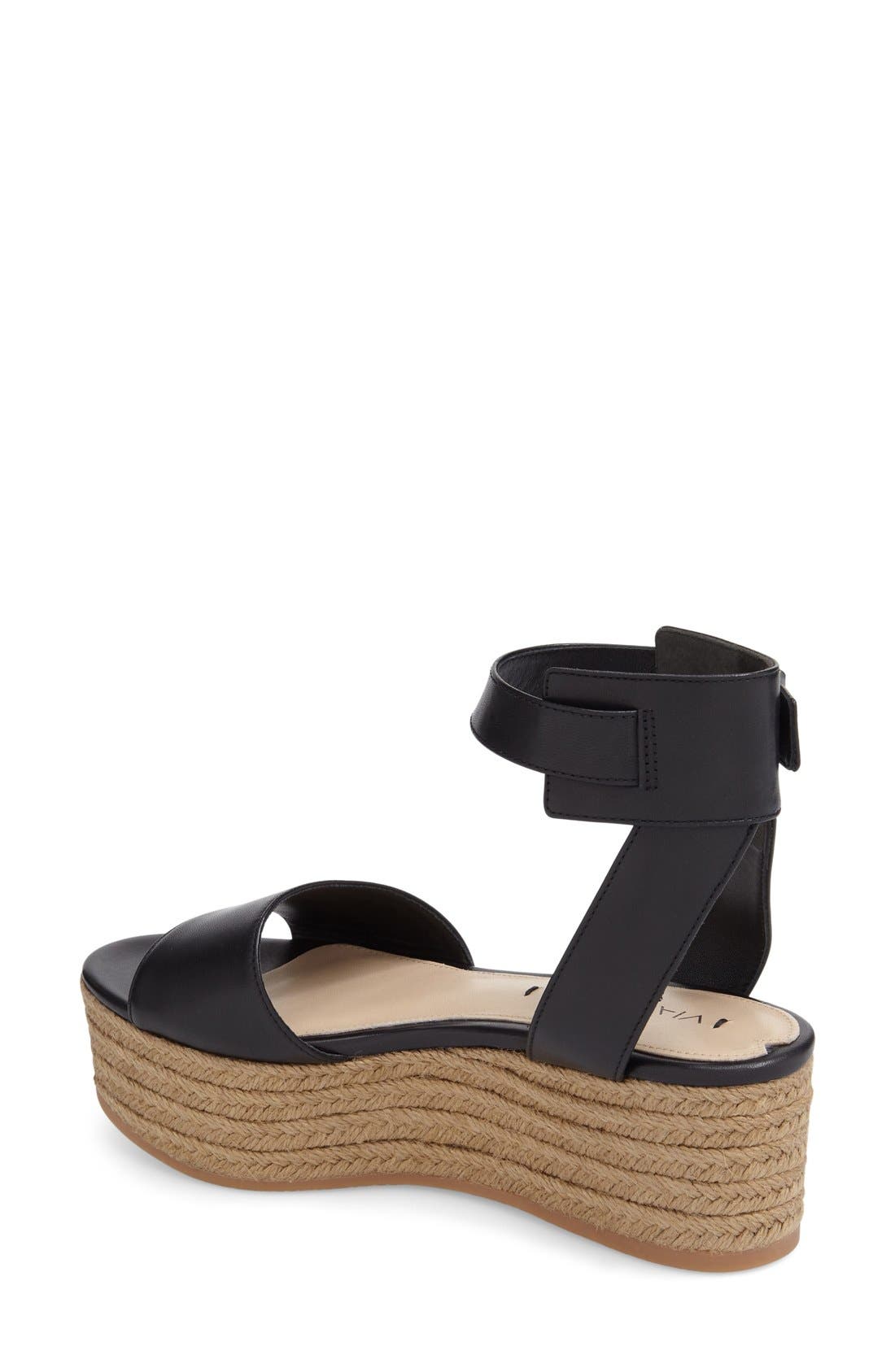 'Nemy' Platform Sandal, Alternate, color, BLACK