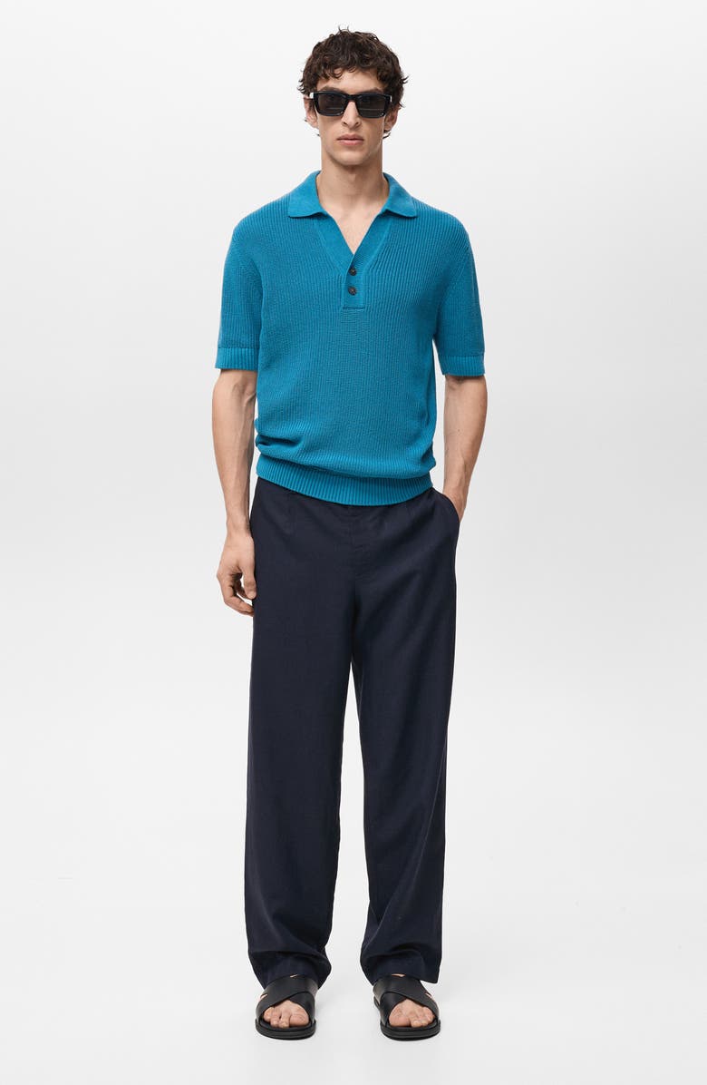 MANGO Regular Fit Pants, Alternate, color, Dark Navy