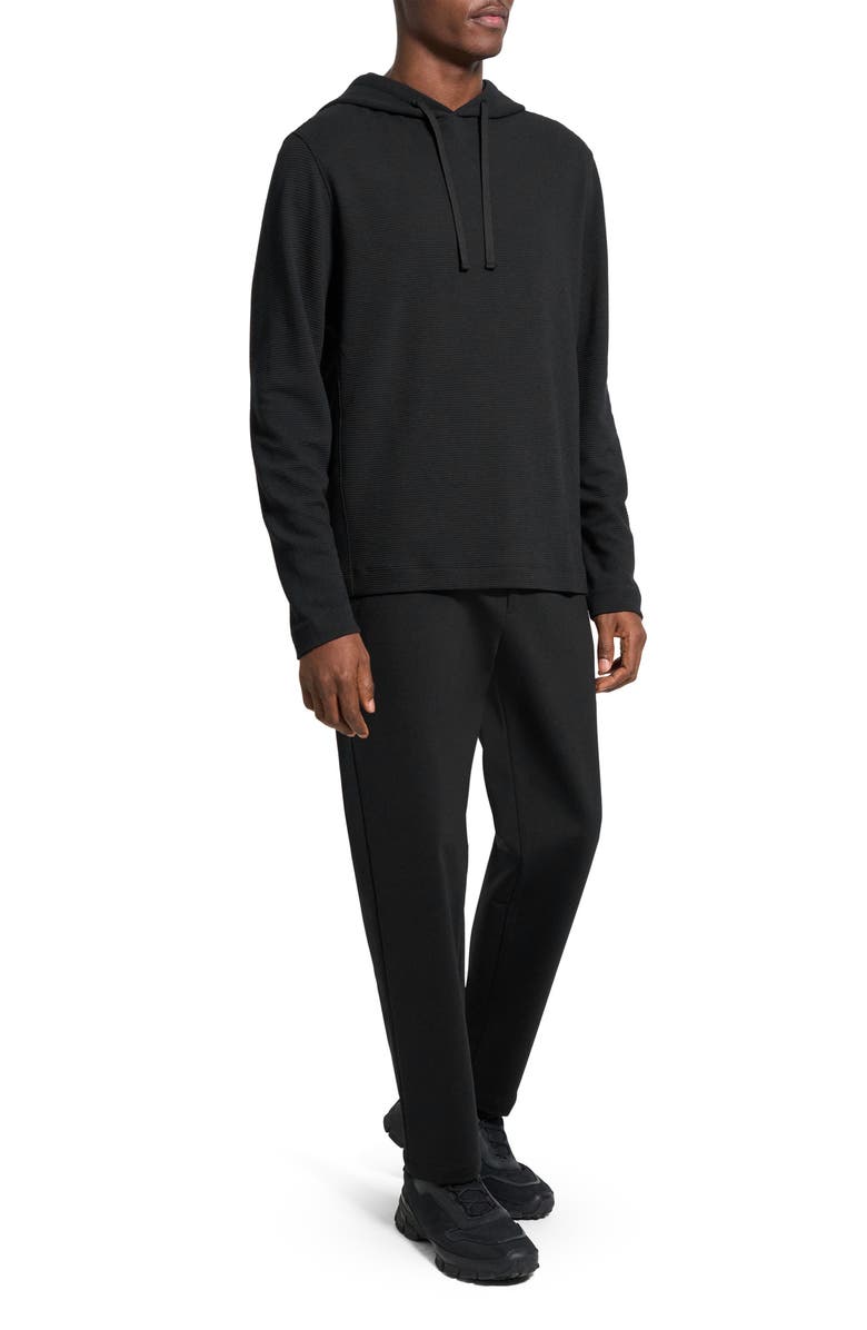 Theory Delroy Studio Textured Hoodie, Alternate, color, Black - 001