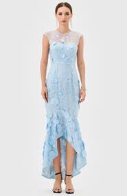 Bariano Freyja Cap Sleeve Hi Lo Midi