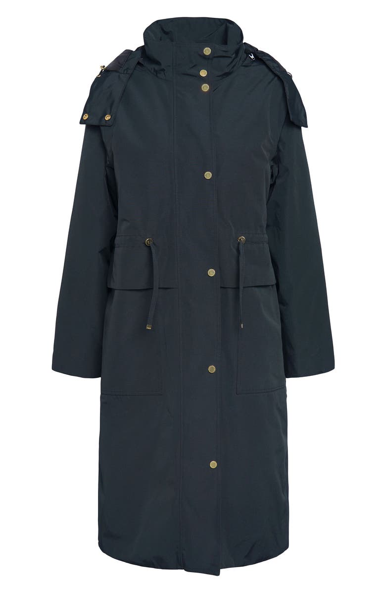 Barbour Lotte Hooded Waterproof Trench Coat, Alternate, color, 
