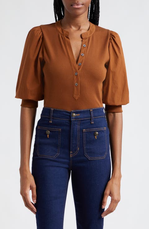 Coralee Front Button Blouse
