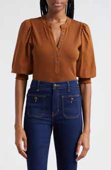 Veronica Beard Coralee Front Button Blouse