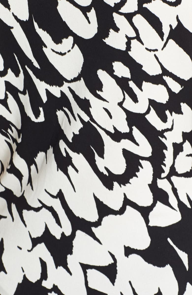 Classiques Entier<sup>®</sup> Drape Neck Silk Blend Jersey Top, Alternate, color, Cream Cloud- Warbler Print