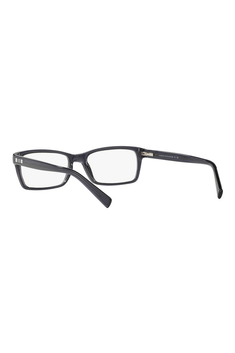53mm Rectangular Optical Glasses, Alternate, color, TRANSPARENT GREY