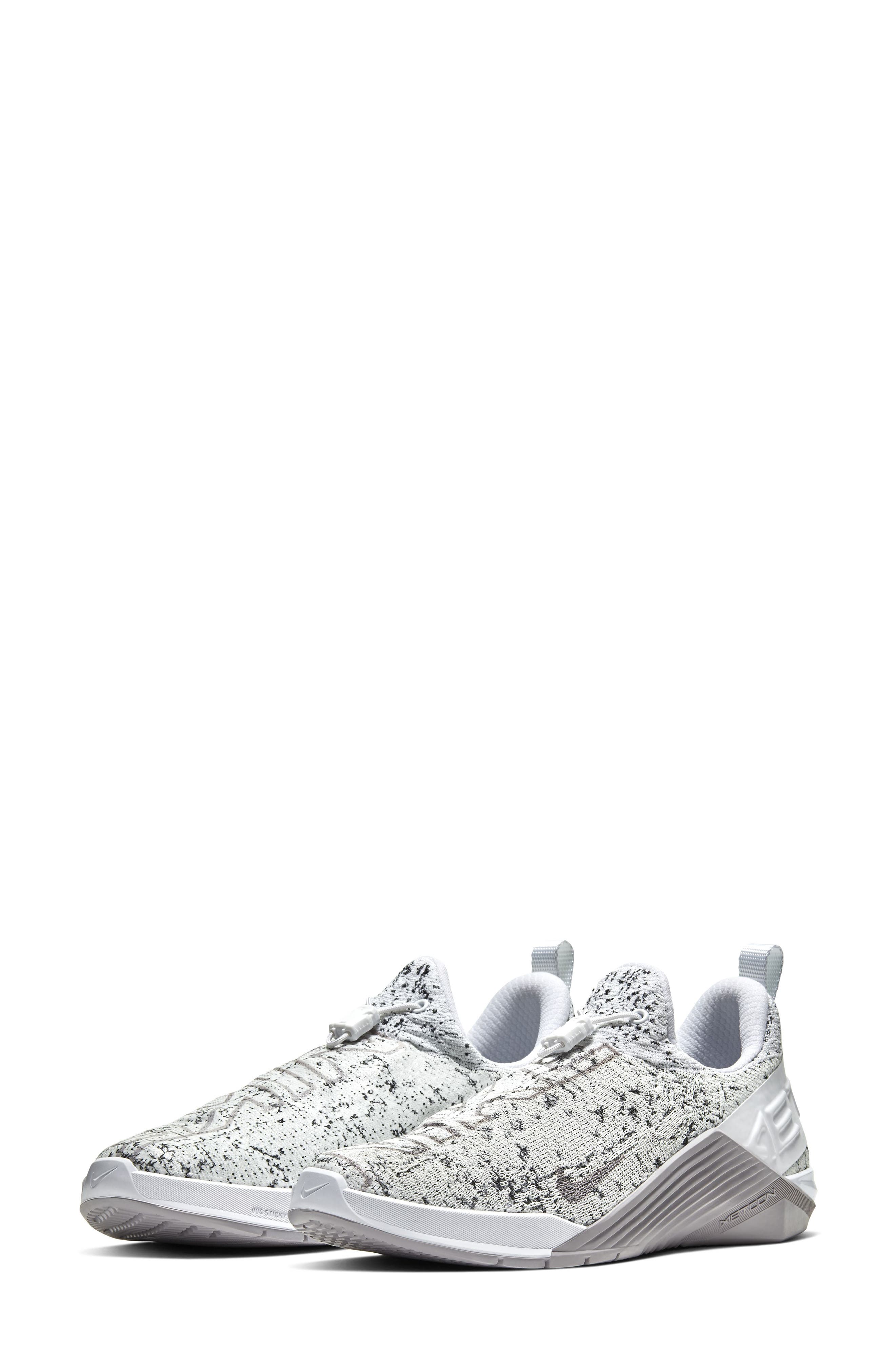 React Metcon Training Shoe, Main, color, WHITE/ ATMOSPHERE GREY/ BLACK