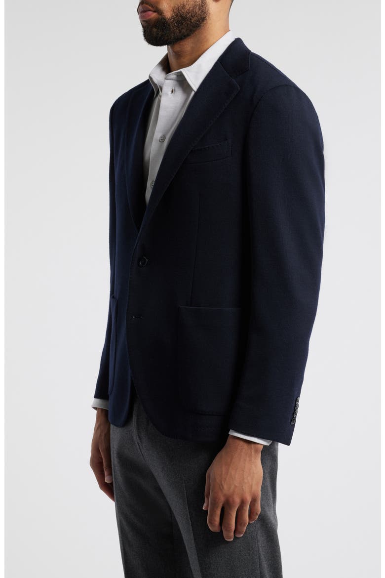 Travieso Solid Navy Wrinkle Resistant Wool Sport Coat, Alternate, color, NAVY