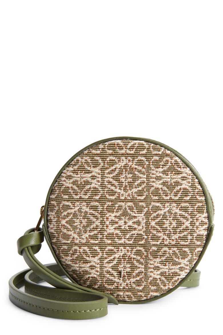 Cookie Anagram Jacquard Pouch, Main, color, GREEN/ AVOCADO GREEN