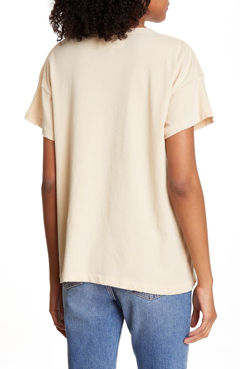 THE GREAT. The Boxy Crew Print Tee, Alternate, color, 