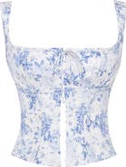 HOUSE OF CB Chicca Square Neck Corset Top