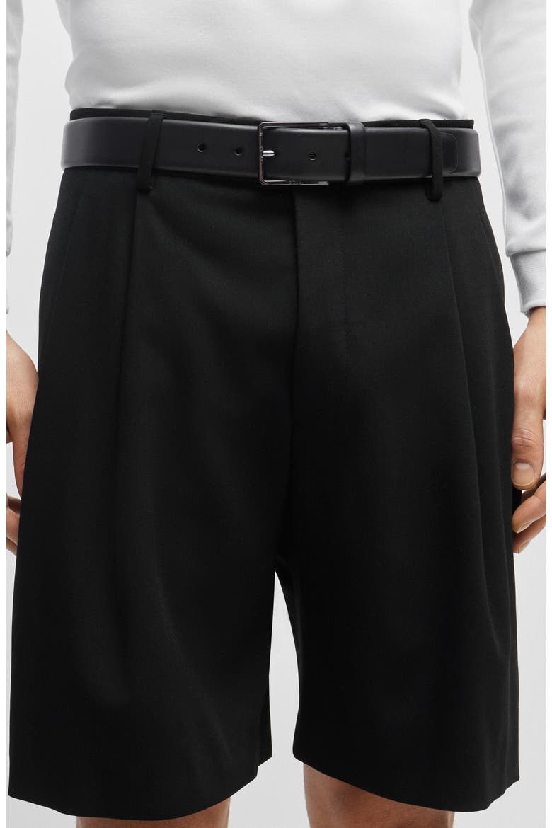 Cary Leather Belt, Alternate, color, BLACK