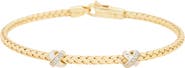 MESHMERISE Pavé Diamond 'X' Bangle Bracelet - 0.10 ctw