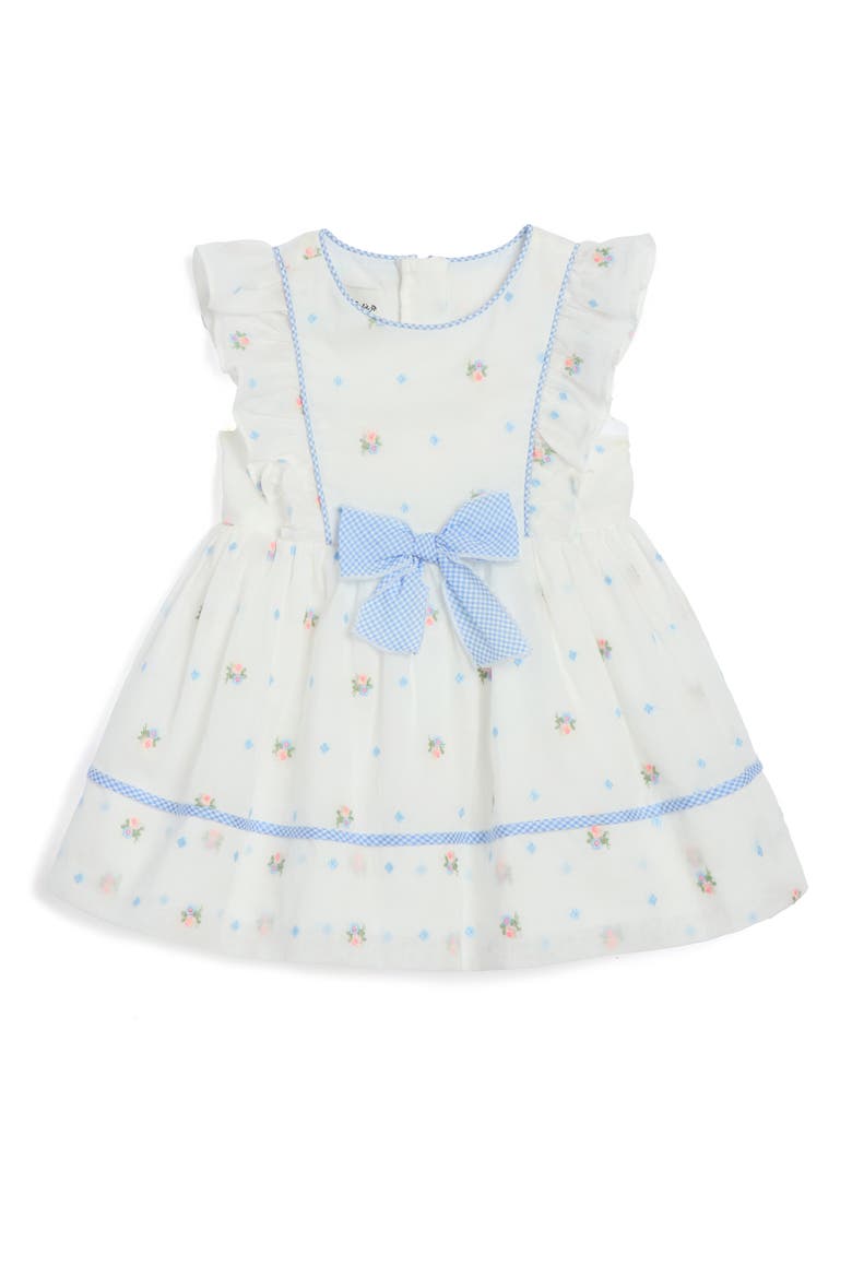 Embroidered Party Dress, Main, color, WHITE