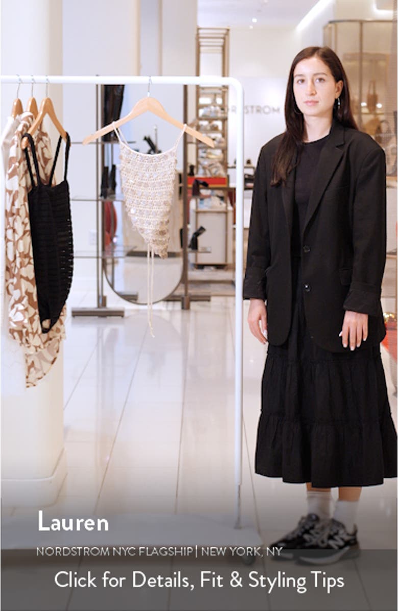 Alora Paillette Sequin Asymmetric Crop Top, sales video thumbnail