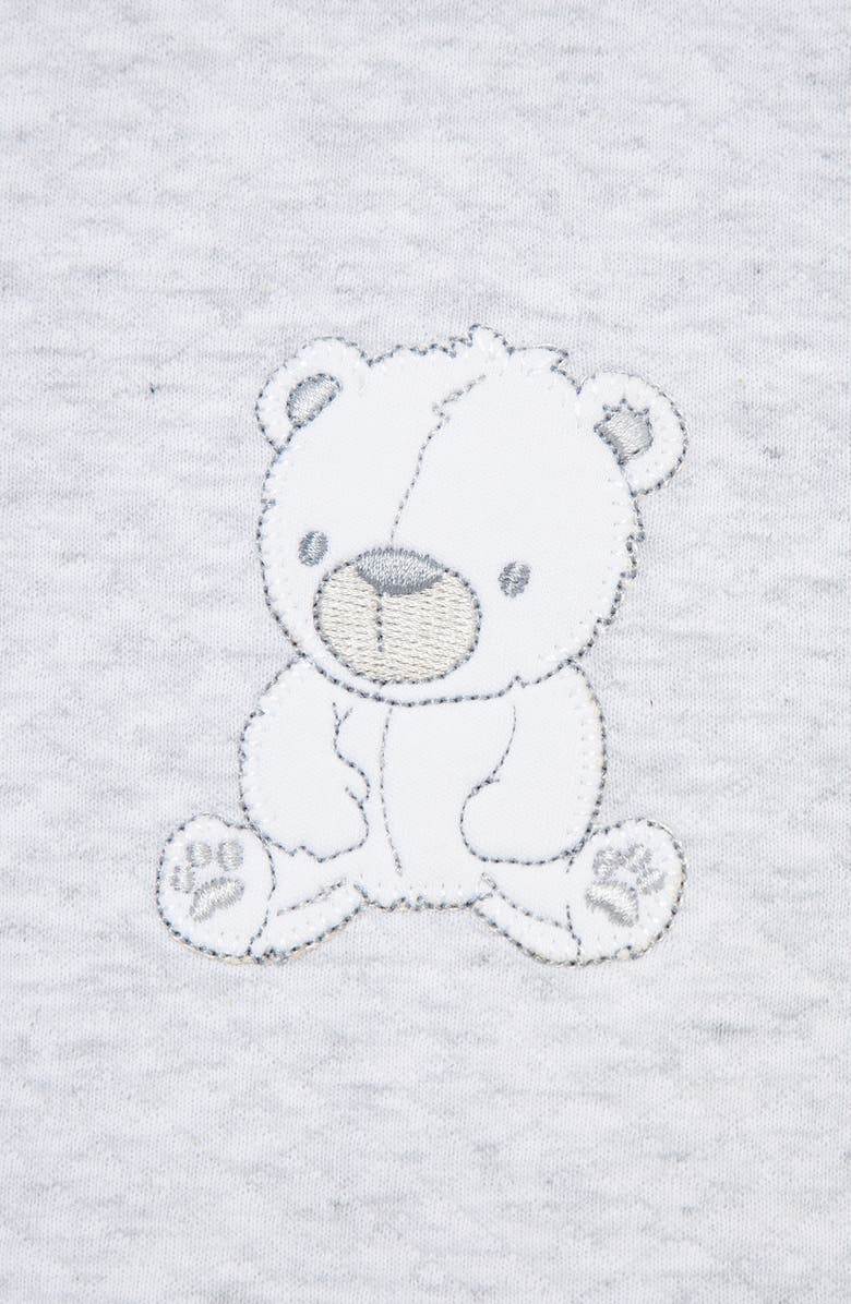 Little Me Bear Sweatshirt, Joggers & Hat Set, Alternate, color, Grey
